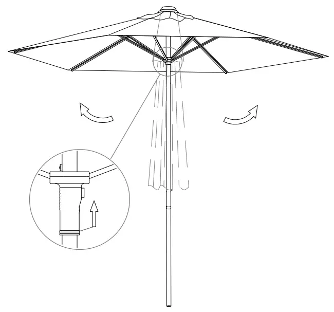 StyleWell UTS00203E-HAZE, UTS00203E-ALY 7.5 FT Steel Umbrella - fIG2