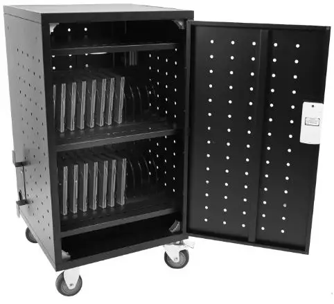 VlVO-CART-LAPC1-Black-Laptop-Charging-Cart-Keypad-Lock-product