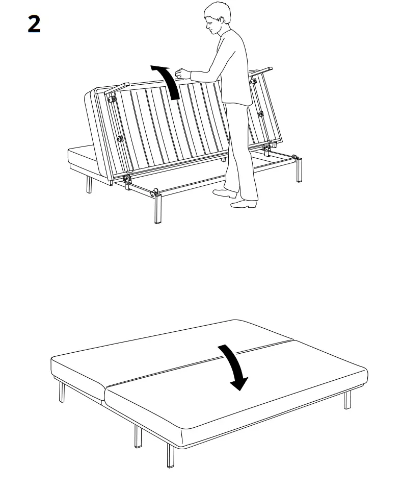 IKEA NYHAMN Cover for 3-Seat Sofa Bed - Parts 2