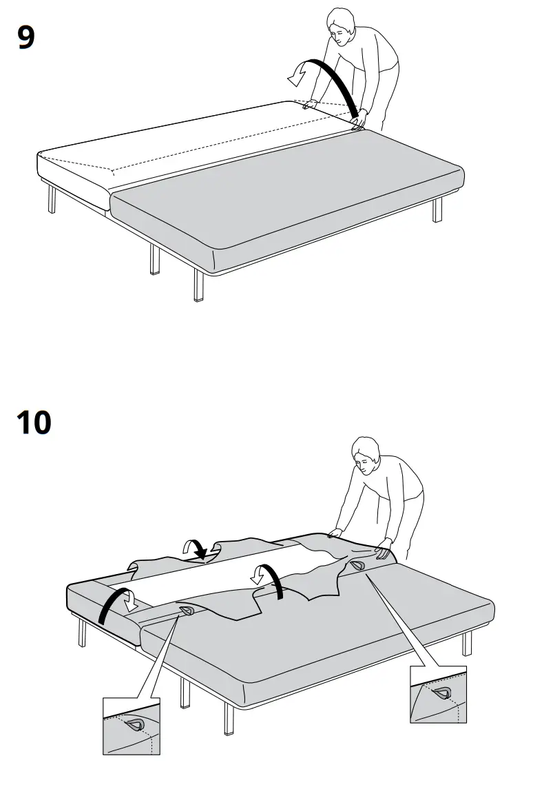 IKEA NYHAMN Cover for 3-Seat Sofa Bed - Parts 6