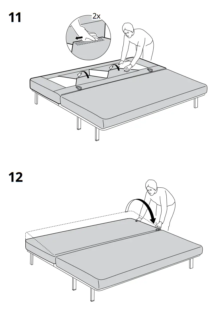 IKEA NYHAMN Cover for 3-Seat Sofa Bed - Parts 7