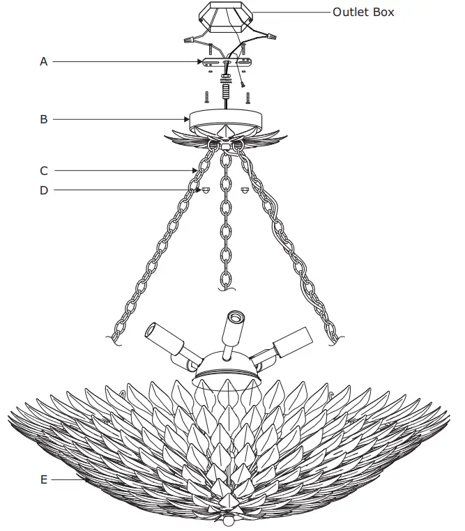 CRYSTORAMA 519 SA Broche Eight Light Chandelier  - Outlet Box