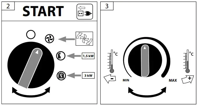 Gude GEH 3000 Convector Heater - Operation 2