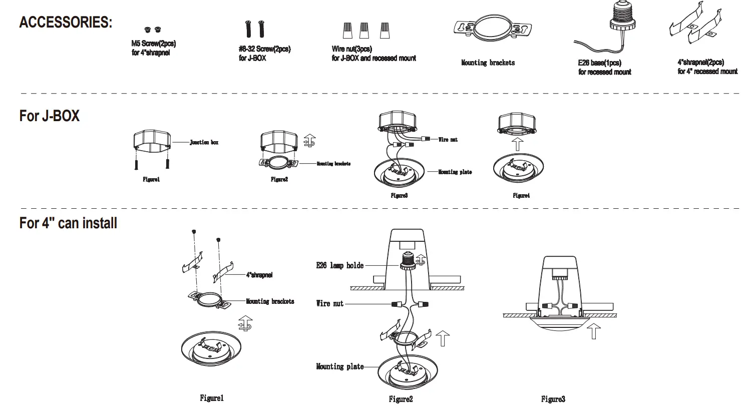 Signcomplex DL203T 4 10W DISC Series Downlight -A CCESSORIES