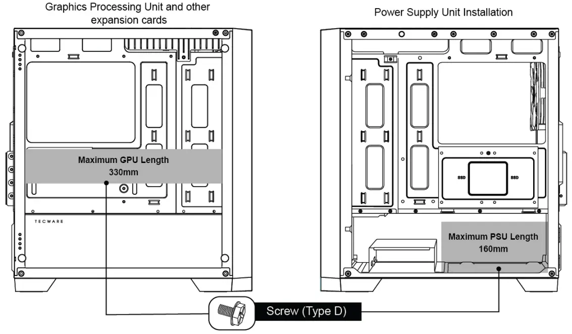 TECWARE Neo M2 Mid Tower ARGB Case - Gpu