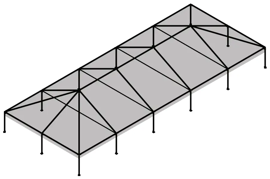 AMERICAN TENT 30x75 Party Frame Tent -