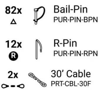 AMERICAN TENT 30x75 Party Frame Tent - HARDWARE
