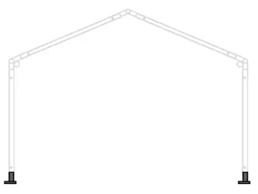 AMERICAN TENT 30x75 Party Frame Tent - SIDE VIEW