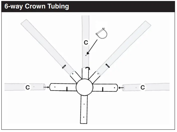 AMERICAN TENT 30x75 Party Frame Tent - rest of the tubing