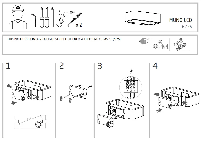 Nowodvorski 6776_PRINT Aplica LED Exterior Muno