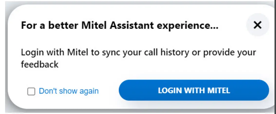 Mitel Assistant Application - Apps 20