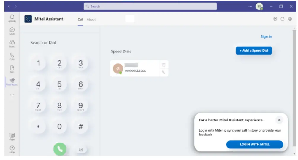 Mitel Assistant Application - Apps 3