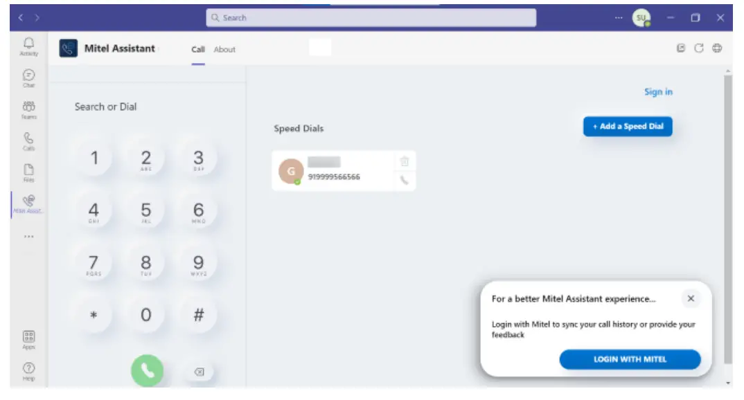 Mitel Assistant Application - Apps 9