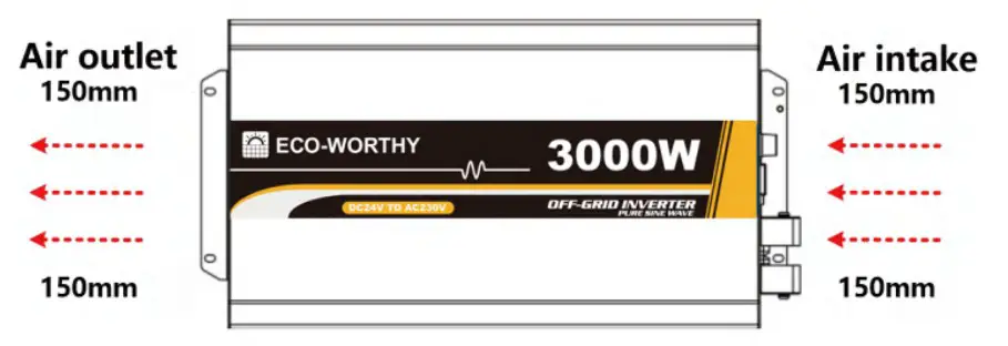 ECO-WORTHY DC24V Pure Sine Wave Off Grid Inverter - Mounting