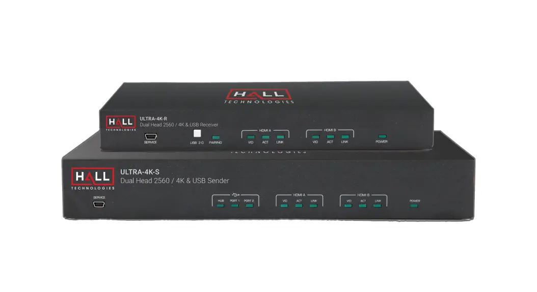 Hall Technologies Ultra-4k Dual 4k Uhd Hdmi And Usb 2.0 Extender Over User Manual