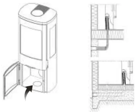 Supply of combustion air (optional)