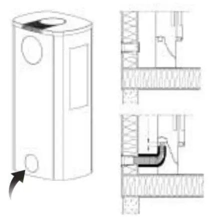 Supply of combustion air (optional)