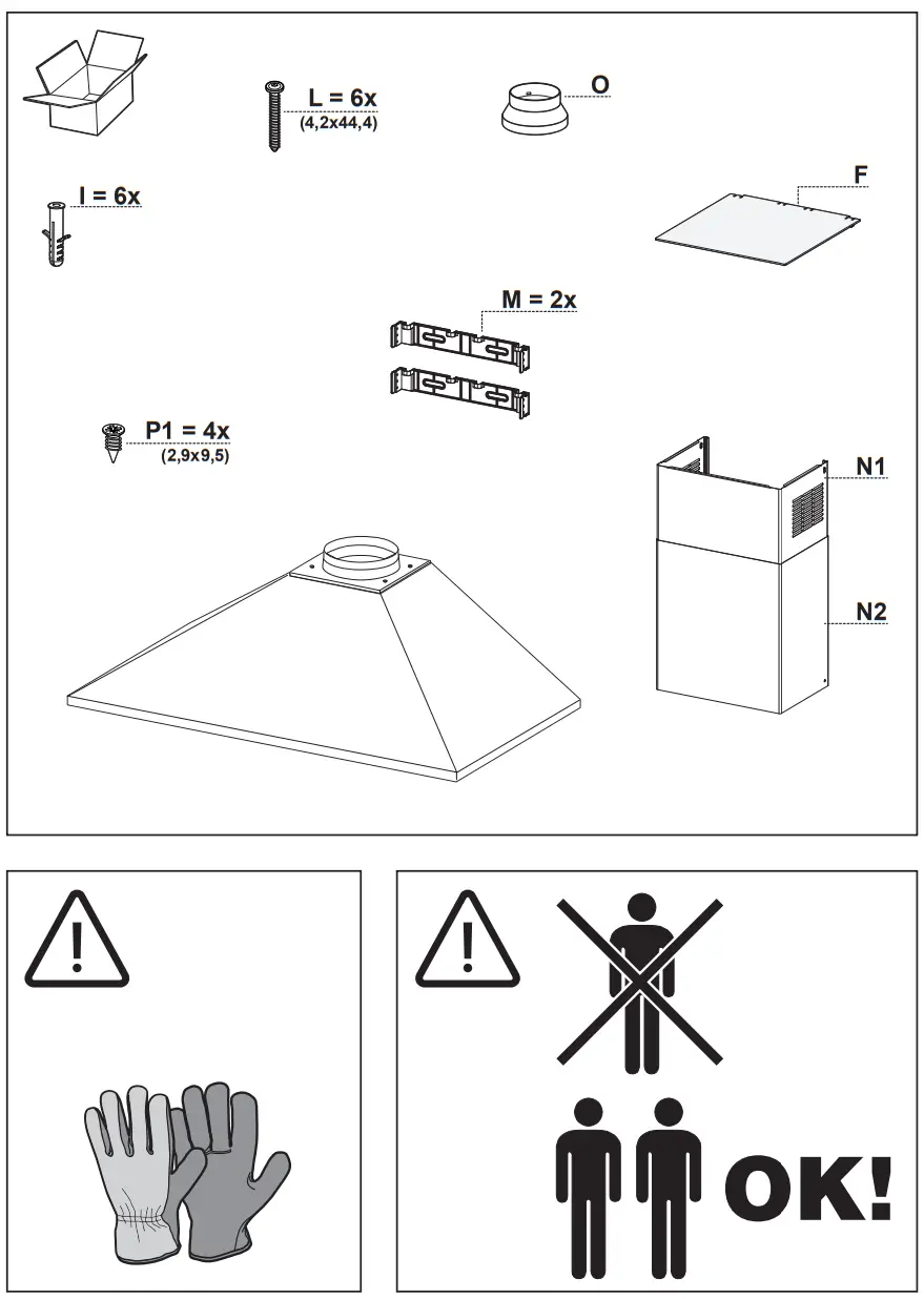 FRANKE FJO 634 XS FJO 934 XS Hood - fig1
