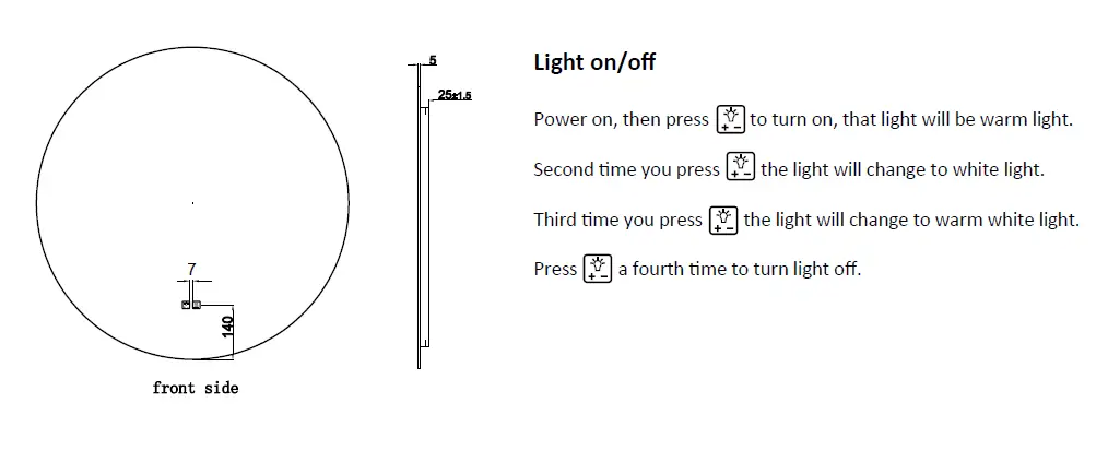 HOMLUX 621A004796 LED Wall Mounted Mirror-fig-3