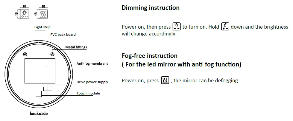 HOMLUX 621A004796 LED Wall Mounted Mirror-fig-4