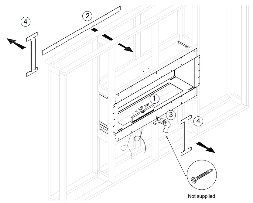 planika Forma 1000 Single Sided Fireplace inserts - See Through 2