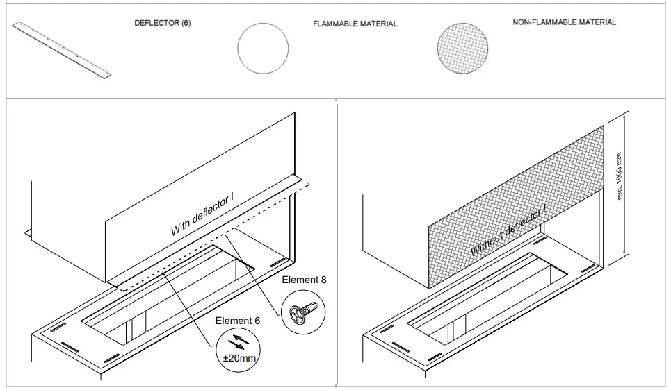 planika Forma 1000 Single Sided Fireplace inserts - See Through10