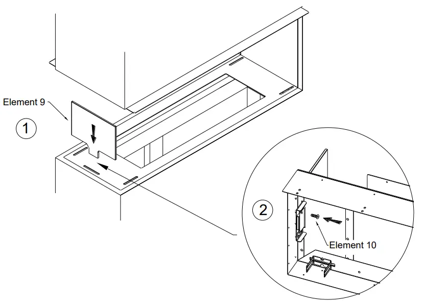 planika Forma 1000 Single Sided Fireplace inserts - See Through11