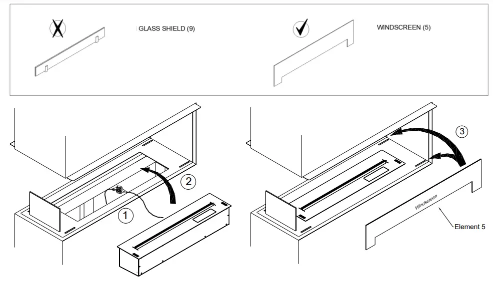 planika Forma 1000 Single Sided Fireplace inserts - See Through12