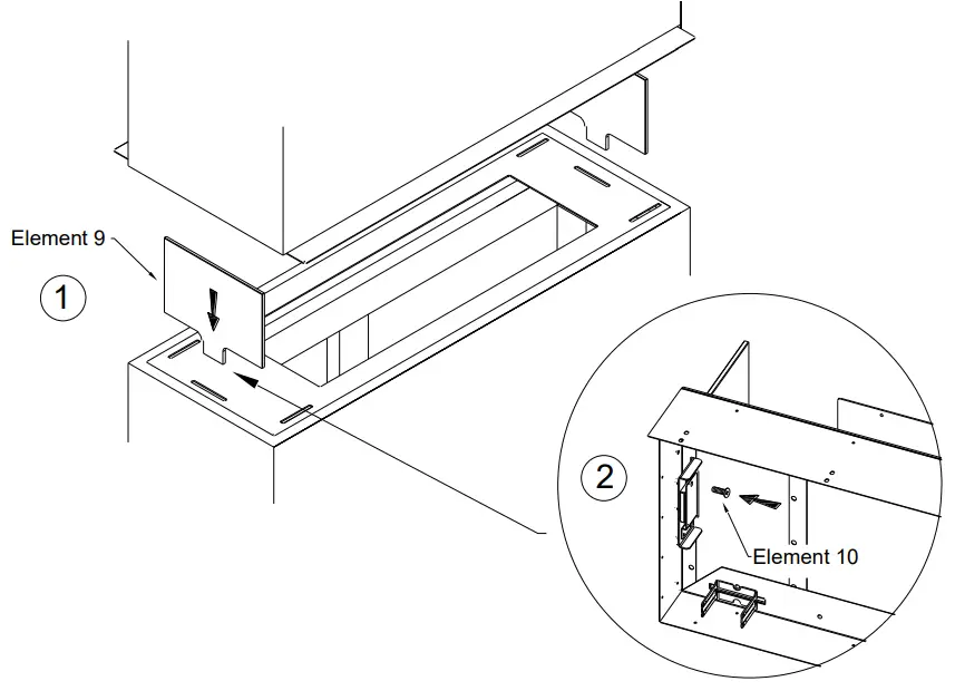 planika Forma 1000 Single Sided Fireplace inserts - See Through18