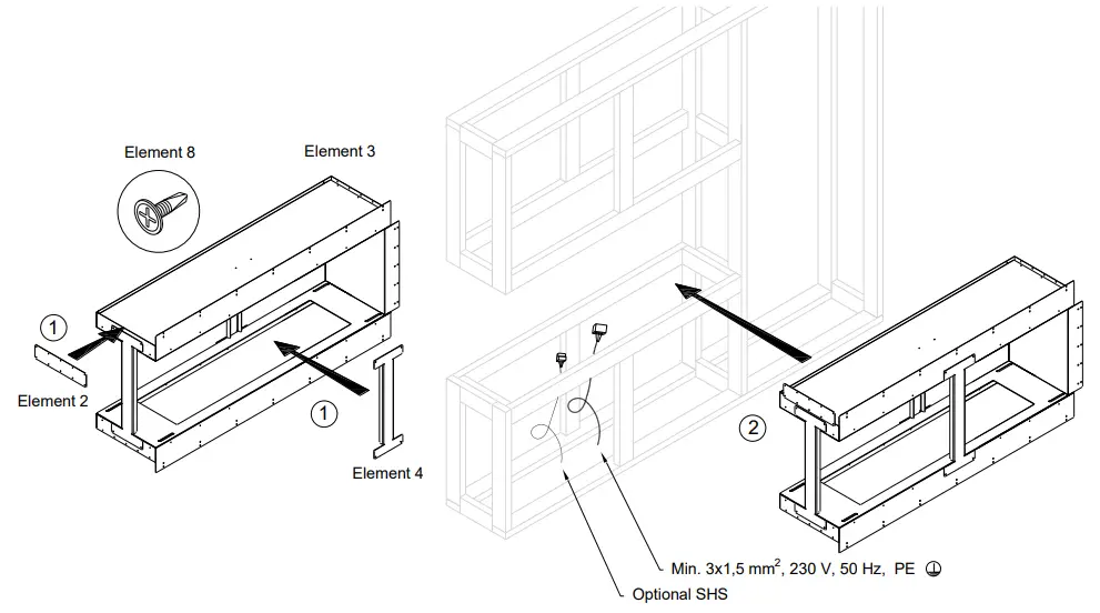 planika Forma 1000 Single Sided Fireplace inserts - See Through6