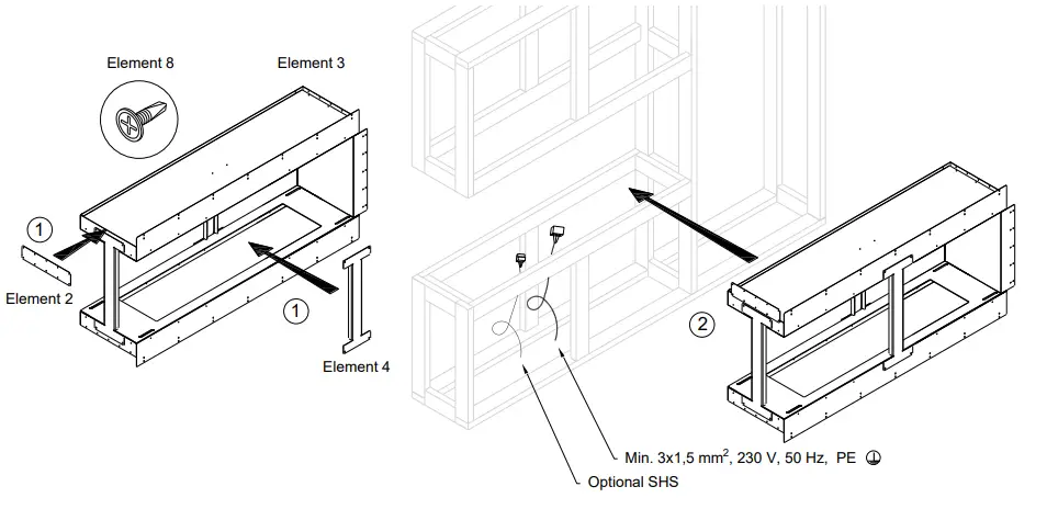 planika Forma 1000 Single Sided Fireplace inserts - See Through7