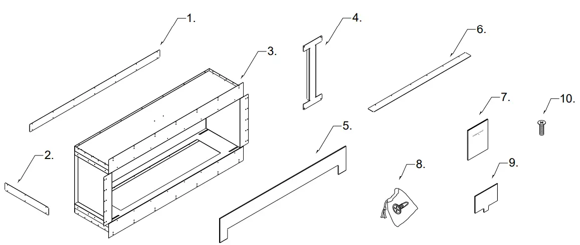 planika Forma 1000 Single Sided Fireplace inserts - fig1