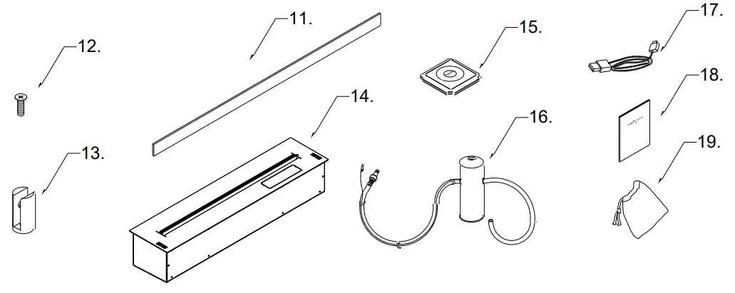 planika Forma 1000 Single Sided Fireplace inserts - fig2