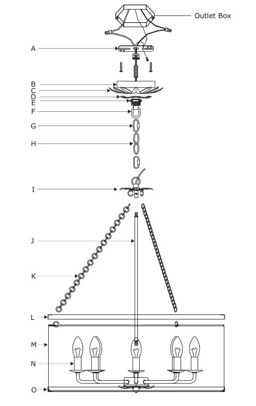 CRYSTORAMA 515-SA Broche Eight Light Chandelier - Parts 1