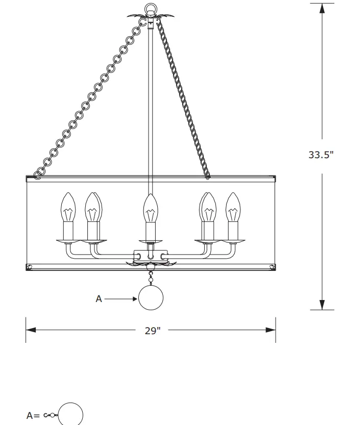 CRYSTORAMA 515-SA Broche Eight Light Chandelier - Parts 1