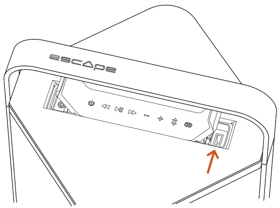 escApe P9 Portable HIFI Speakers - charging port