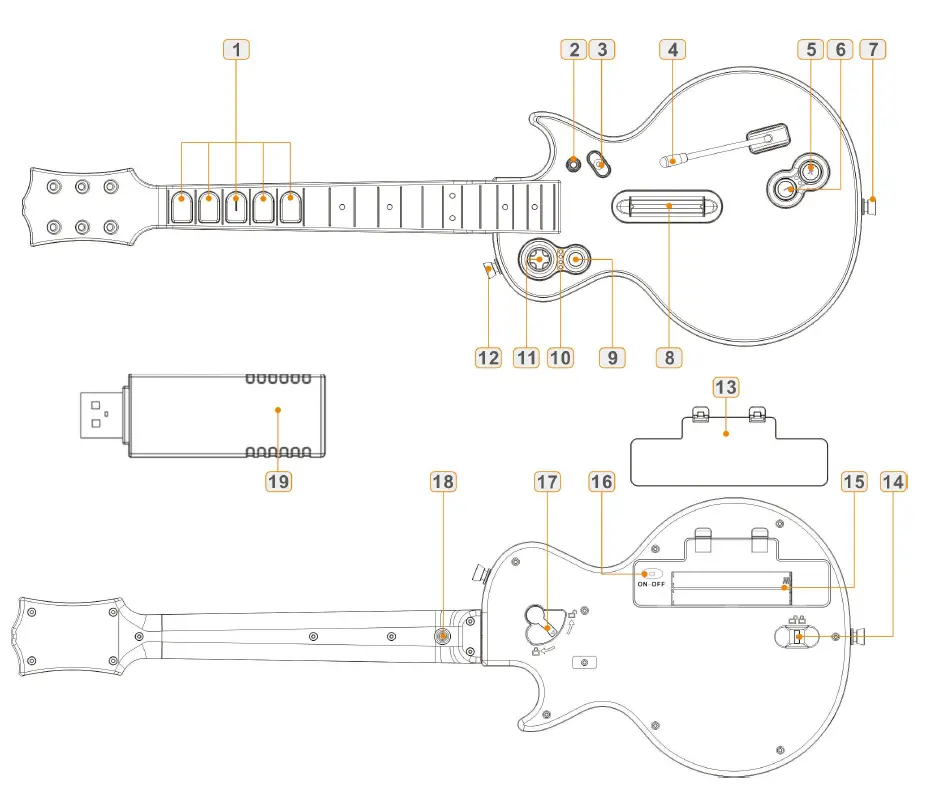 DOYO KT612 PS3 2 In 1 Guitar-fig-1