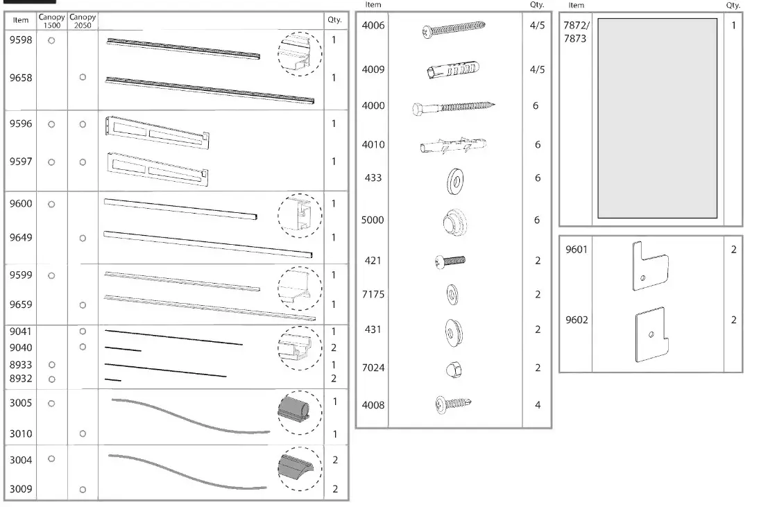 CANOPIA 3x7  1x2 Door Awning Kit - icon 20