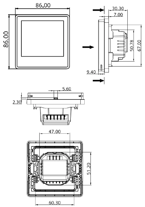 SIEMENS-RDF800-Touch-Screen-Flush-Mount-Standalone-Room-Thermostats-37