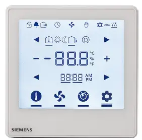 SIEMENS-RDF800-Touch-Screen-Flush-Mount-Standalone-Room-Thermostats-8