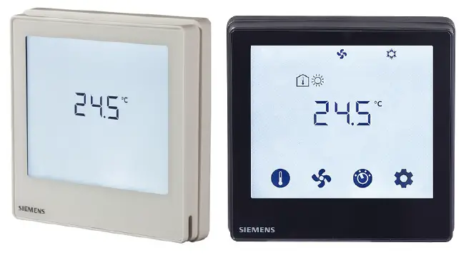 SIEMENS-RDF800-Touch-Screen-Flush-Mount-Standalone-Room-Thermostats