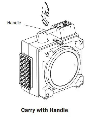 XPOWER X-2700 Professional 3 Stage HEPA Air Scrubber - Carry with Handle