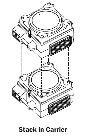 XPOWER X-2700 Professional 3 Stage HEPA Air Scrubber - Stack in Carrier