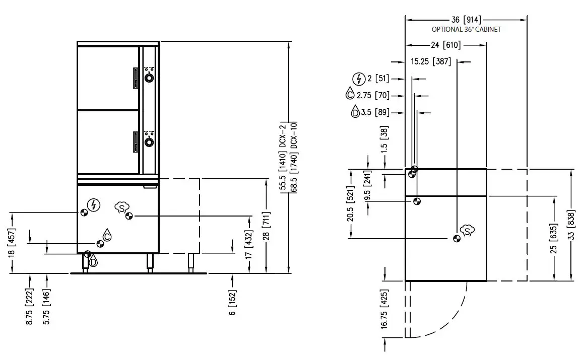 CROWN-DCX-Series-Direct-Steam-Cabinet-Base-Convection-Steamer-fig-2