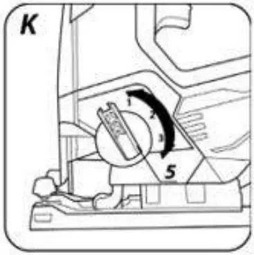 SAW BLADE SWING ADJUSTMENT