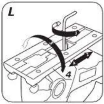 FOOT ADJUSTMENT FOR ANGLED CUTS
