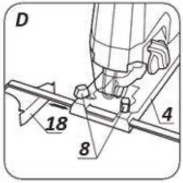 INSTALLATION OF PARALLEL CUTTING GUIDE