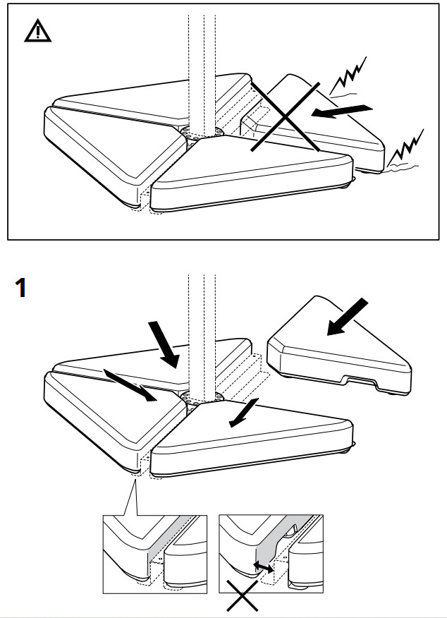 IKEA HJÄLTÖN Parasol Base Grey - fig 2