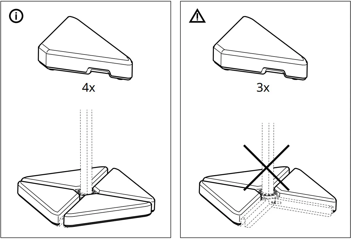 IKEA HJÄLTÖN Parasol Base Grey - fig 3