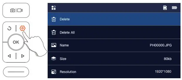 DEPSTECH DS520 Industrial Endoscope User Manual - Delete Photo